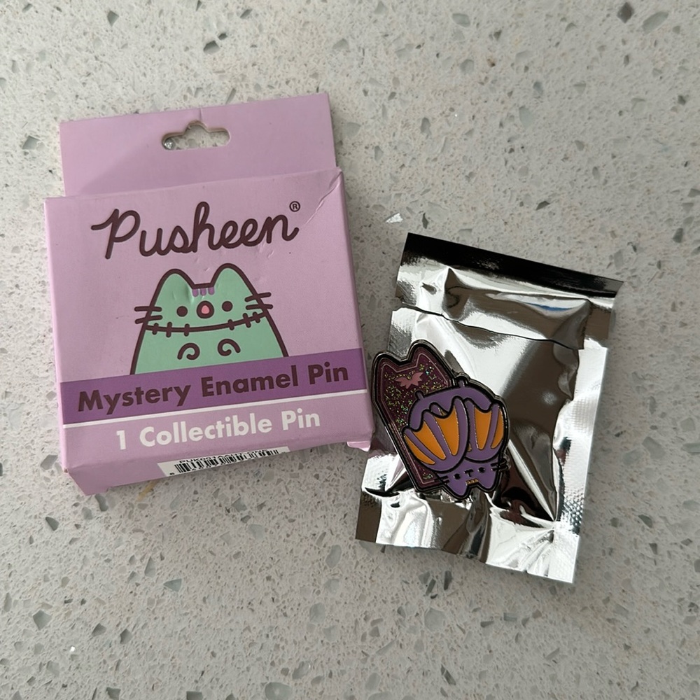 Pusheen Bat Pin